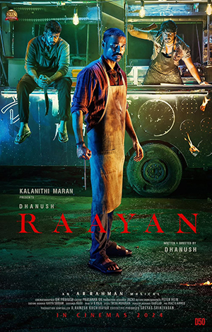 Raayan (2024) HDCAMRip [Hindi + Telugu] Full Movie 480p [400MB] | 720p [1GB] | 1080p [2.2GB]